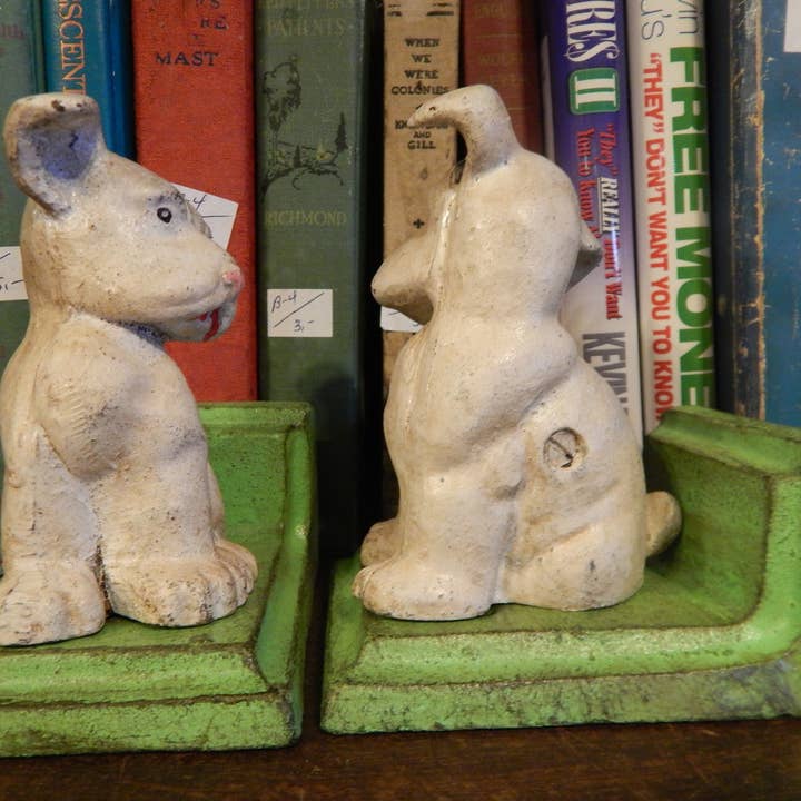 Repro Depot - Wholesale Bookend - Bookends -Cast Iron Pair Vintage Dogs3