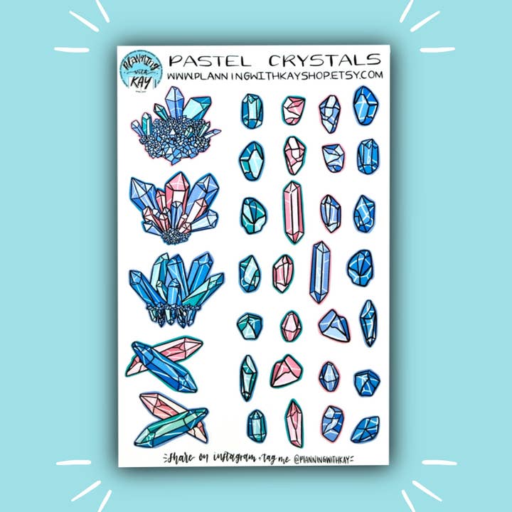 Pastel Crystals for wholesale by Planning With Kay