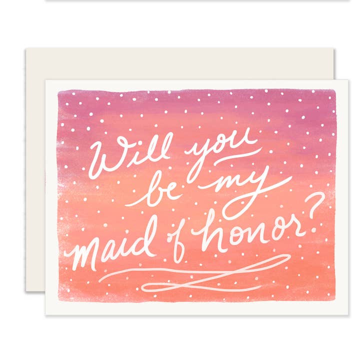 Maid of Honor Ombre for wholesale by Slightly Stationery