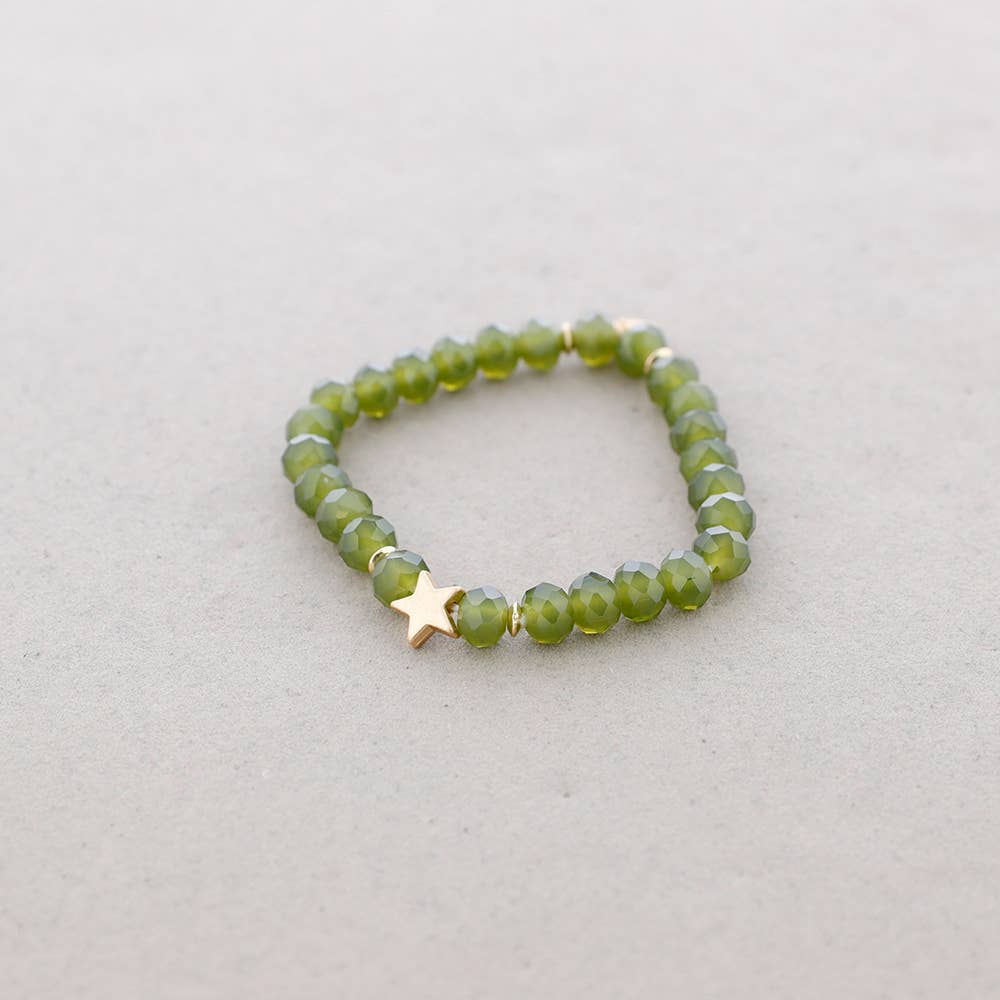 Sonata – Großhandel Perlenarmband – Elastisches Armband mit facettierten Kristallperlen und Stern3