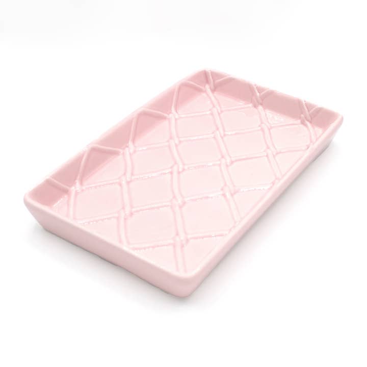 8 Oak Lane - Wholesale Napkin Holder - Pink Textured Guest Towel Tray