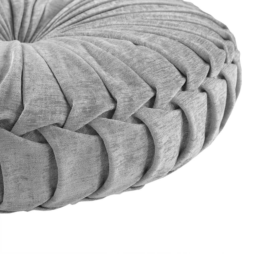Olliix - Vente Coussin décoratif de sol - Coussin de sol rond plissé en polychenille4