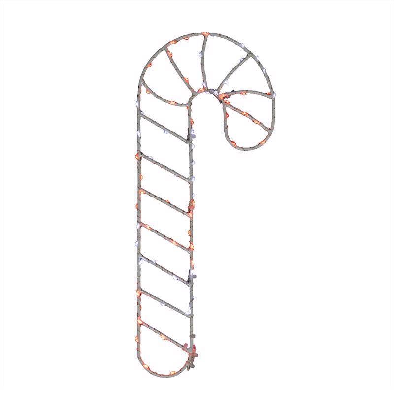 Everyday Supply Co - Wholesale Christmas Decoration - LED Candy Cane Silhouette 15" Red/White Hanging Decor0