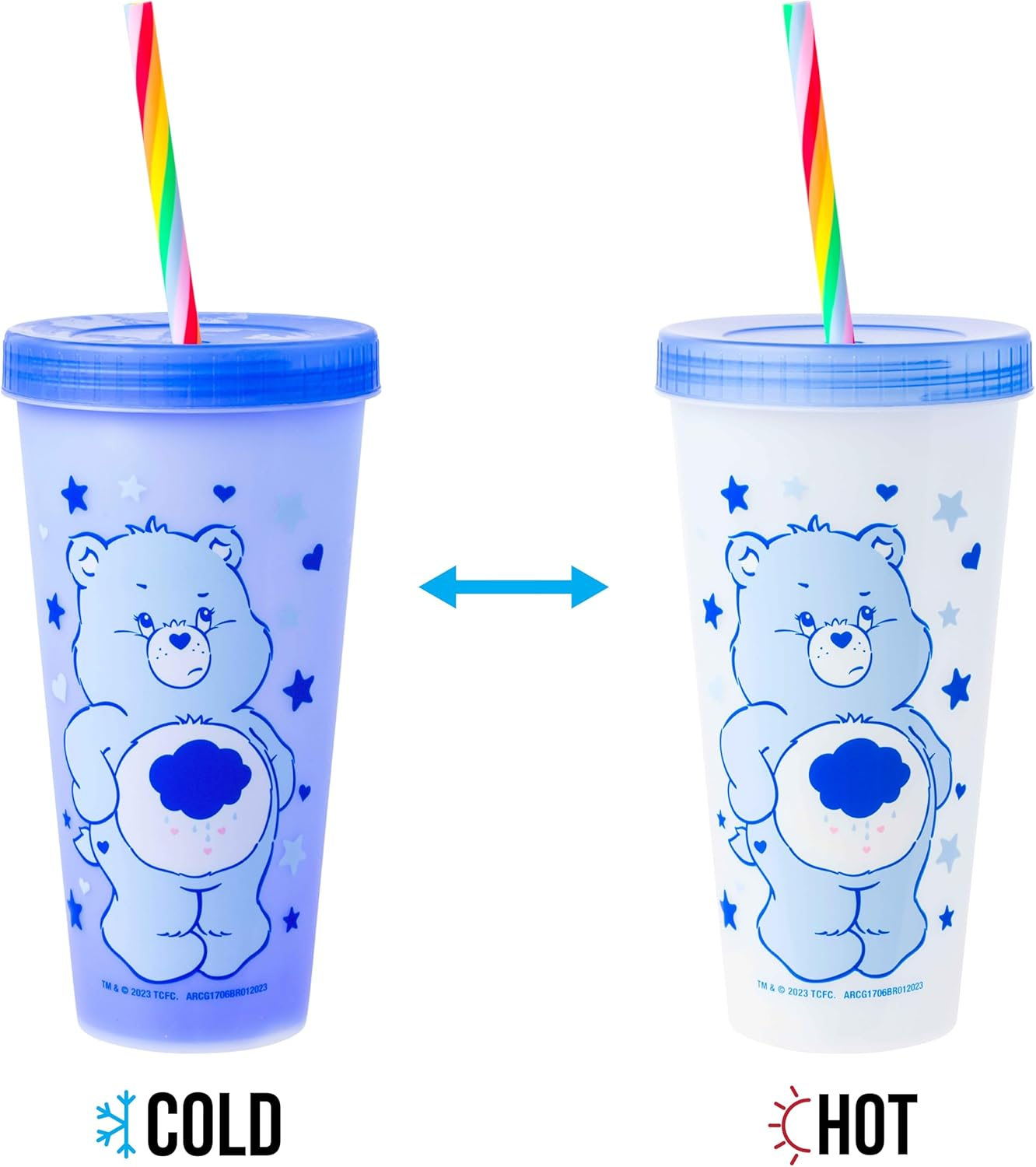 AJ TOYS & GAMES - Wholesale Drinking Glass/Cup - Kids & Baby - Care Bears 4 Pack Plastic Color Changing Tumblers 24 oz8