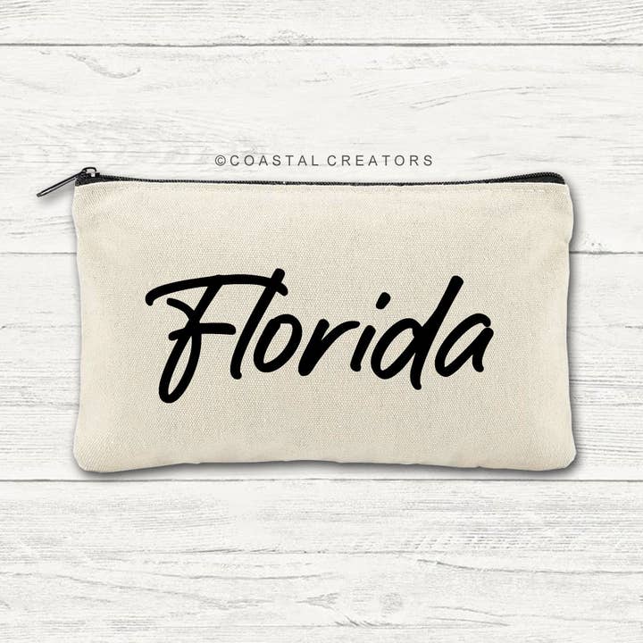 Coastal Creators of Connecticut - Wholesale Pouch - Women's - Personalized State Name Canvas Travel Bags (Packaged)4