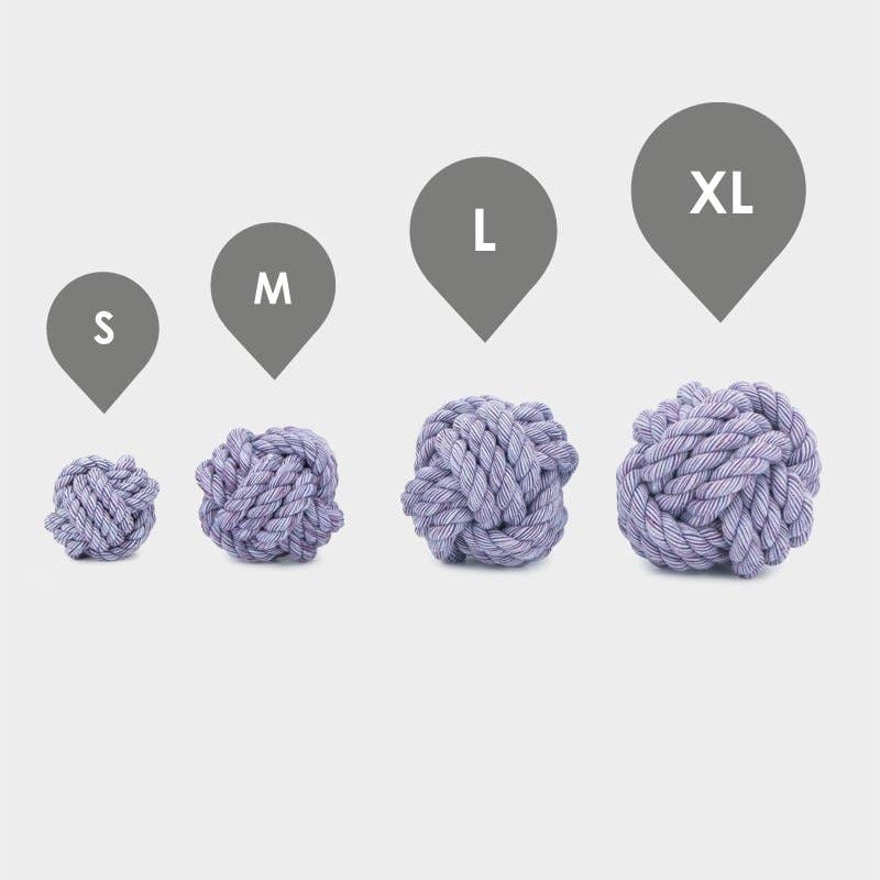 4cats Heimtierbedarf GmbH - Wholesale Pet Chew Toy - Dog - Happy Pet Nuts For Knots Ball - 3 sizes, colours vary0