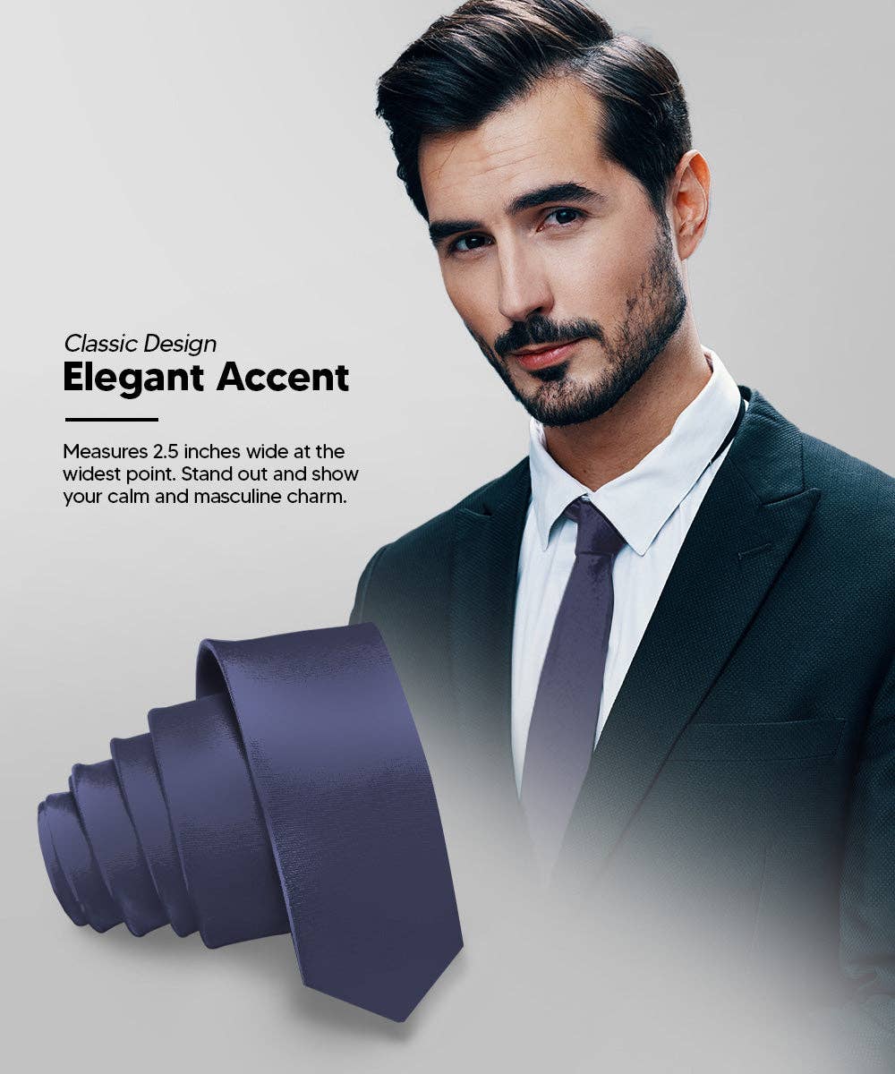 Dubal Brothers - Vente Cravate – homme - Cravate fine unie (4 paquets) par Vittorio Farina26