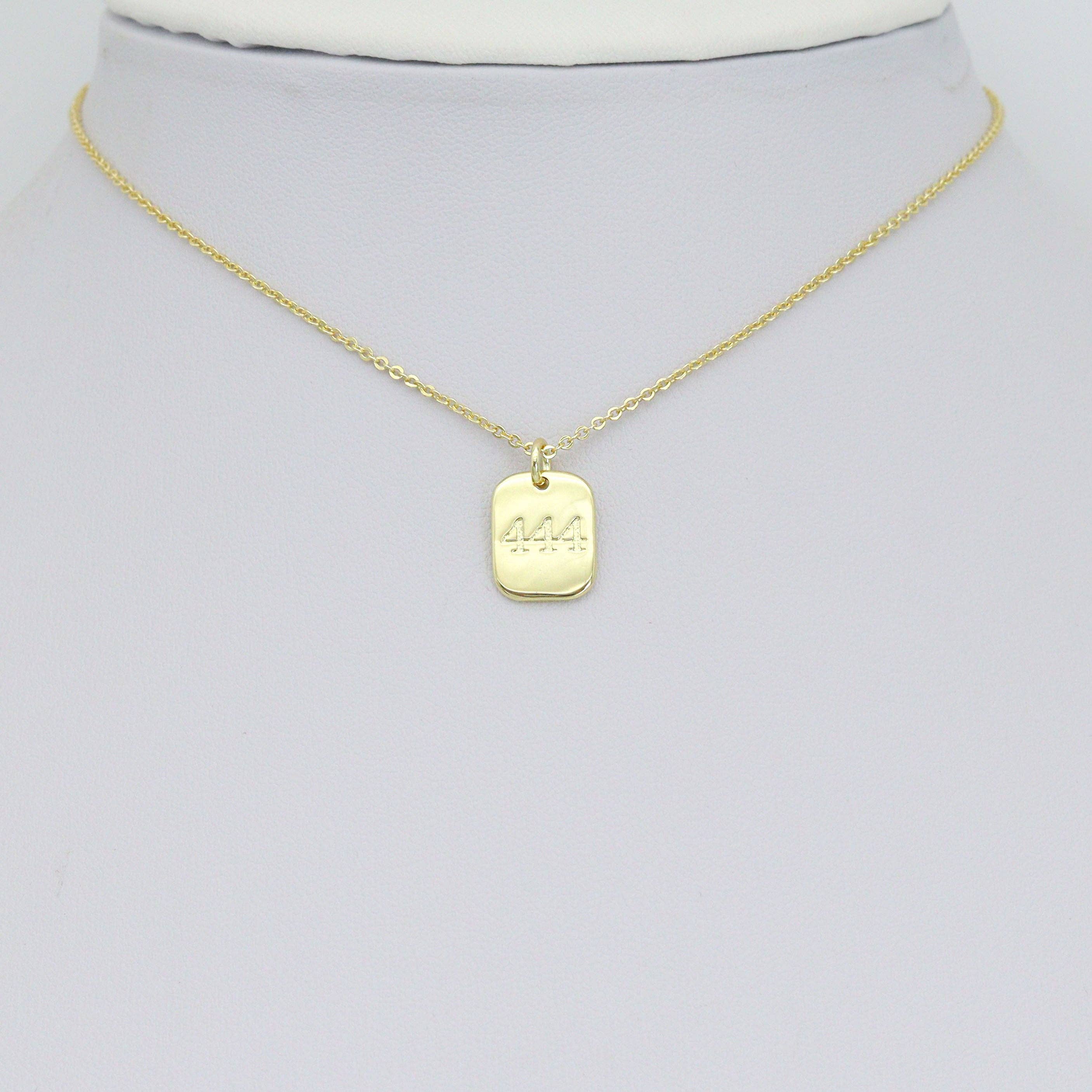 BestBeads&Beyond - Wholesale Individual Charm/Pendant - Gold Angel Number Rectangle Charms/Pendants, Sku#LX9313