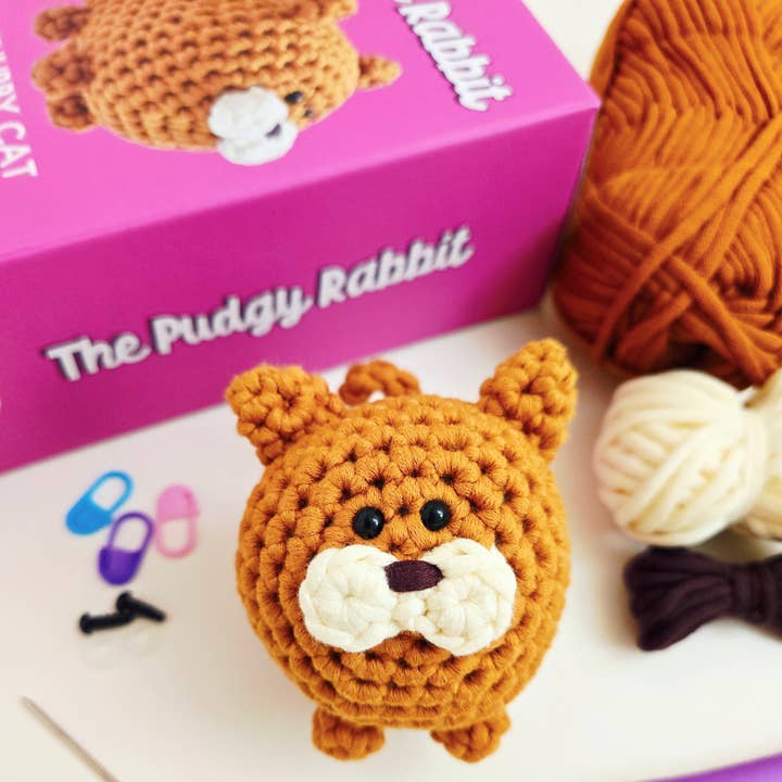 Chubby Cat Crochet Kit for wholesale by The Pudgy Rabbit
