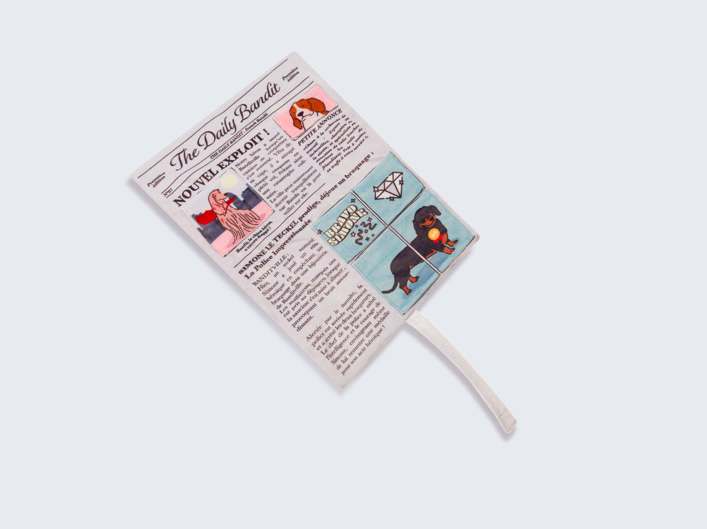 French Bandit – Engroshandel Tøjdyr - Hund – Hundelegetøj formet som en avis2