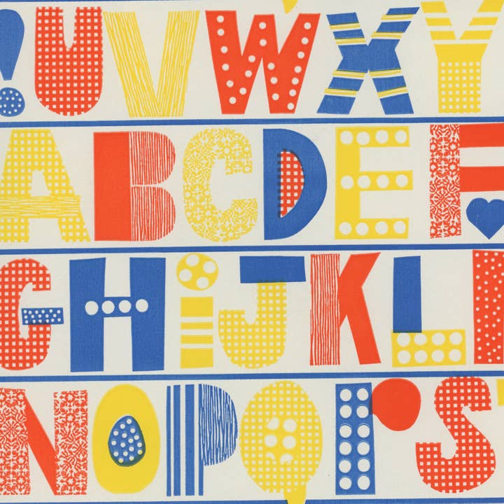 Letras com Padrão ABC Papel Vintage por atacado de Yozo Studio