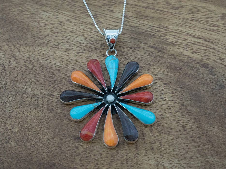 Multi Tejano Daisy Pendant for wholesale on Faire2