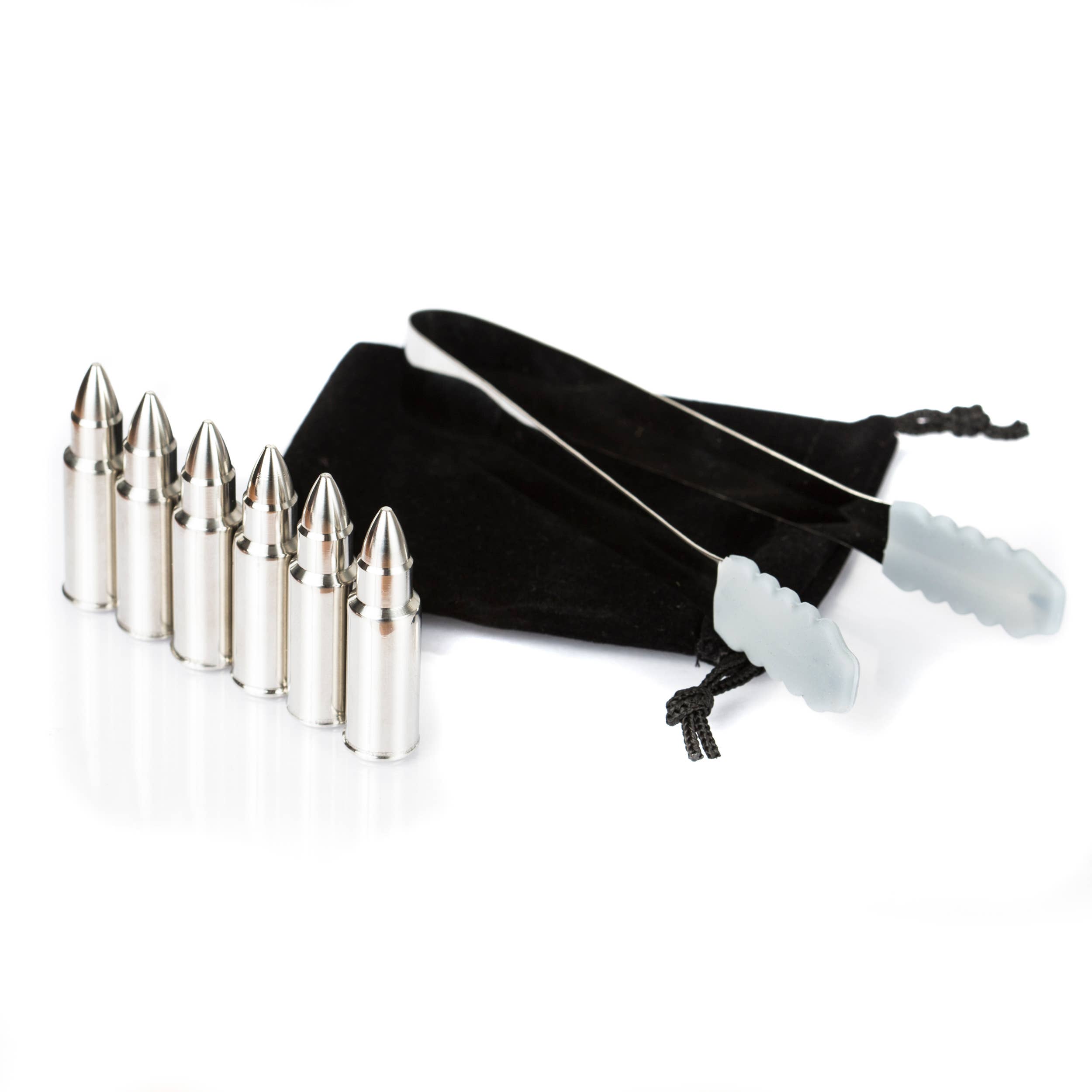 The Wine Savant /  Khen Glassware - Vendita all'ingrosso Cubetto refrigerante per bevande - Pietre da whisky Silver Bullet, sassi da whisky2