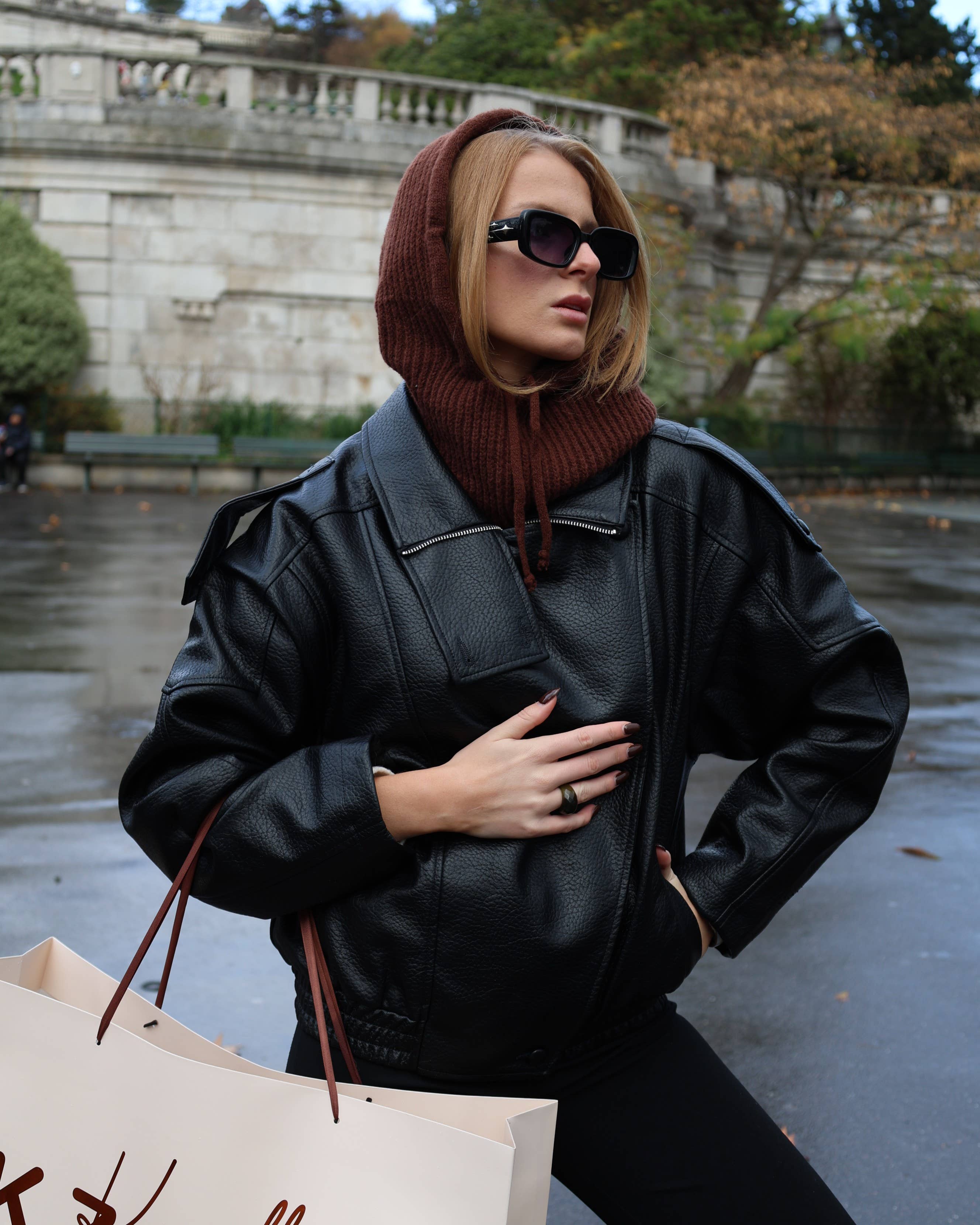 KZELL PARIS - Wholesale Leather Jacket - Women's - FAUX LEATHER BIKER JACKET1