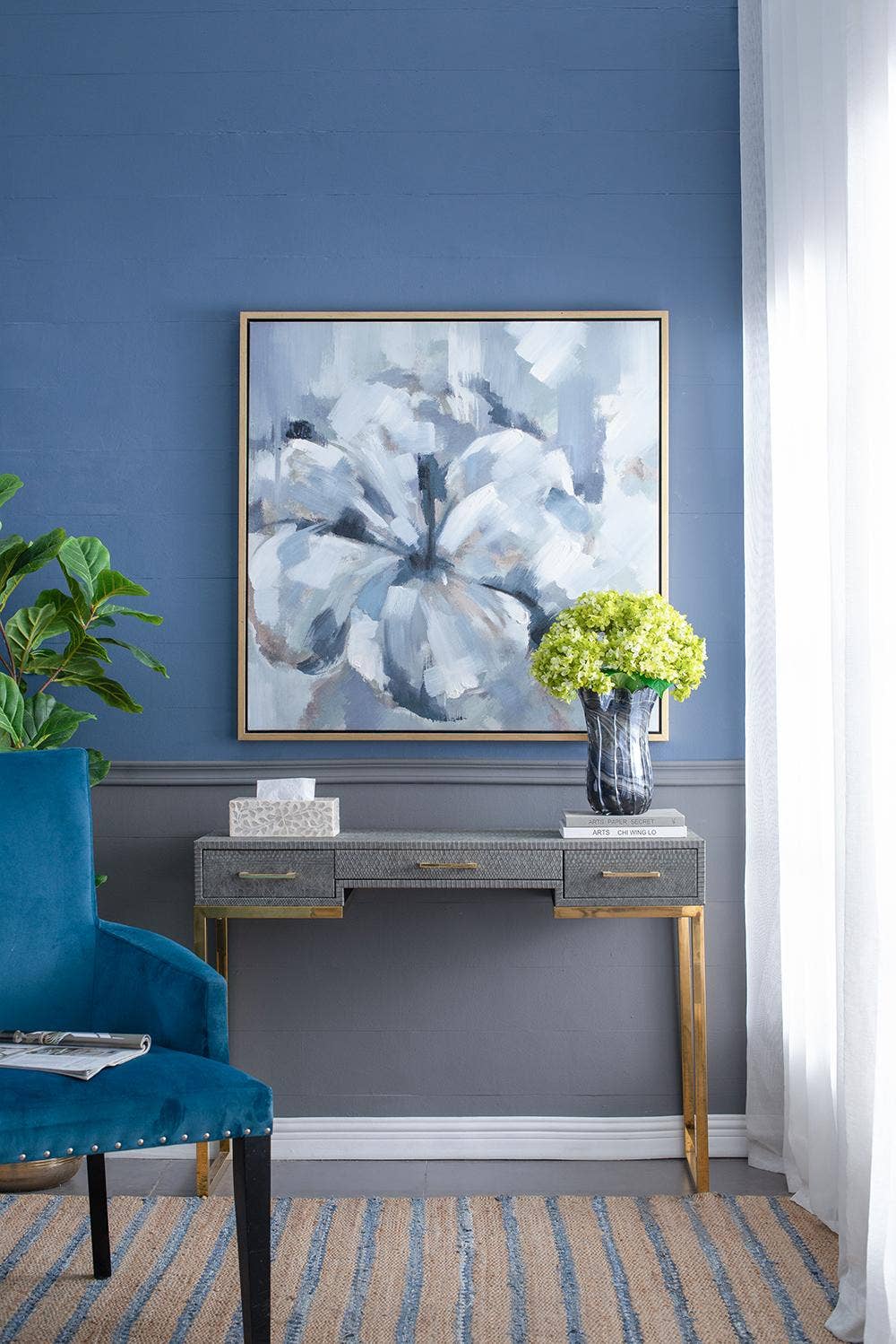 A&B Home Group Inc. - Wholesale Artificial Flowers - 9x6x34" French Hydrangea - Green7