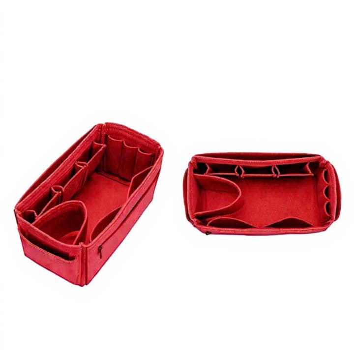 Felt Purse Organizer Insert with Multiple Pockets and Zipper for wholesale by AK Brand