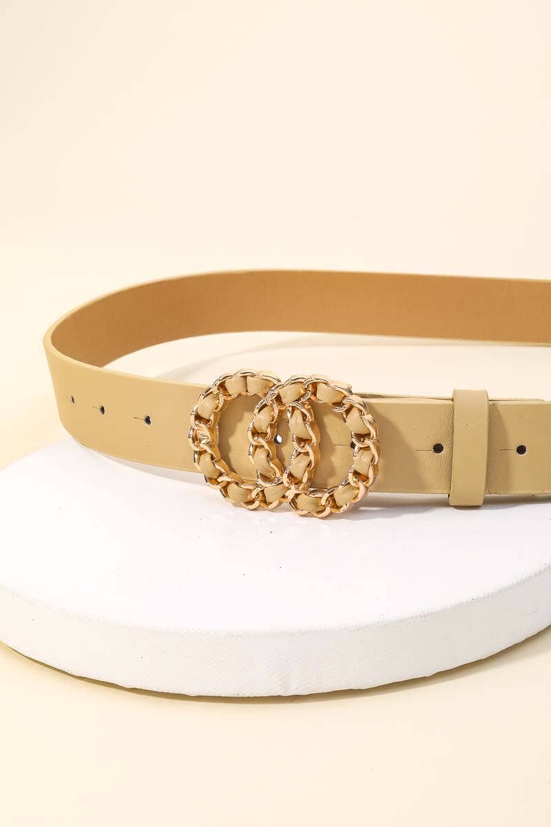 Anarchy Street – wholesale Bälte - Dam – Dubbelcirkel Mode Veganskt Läderbälte4