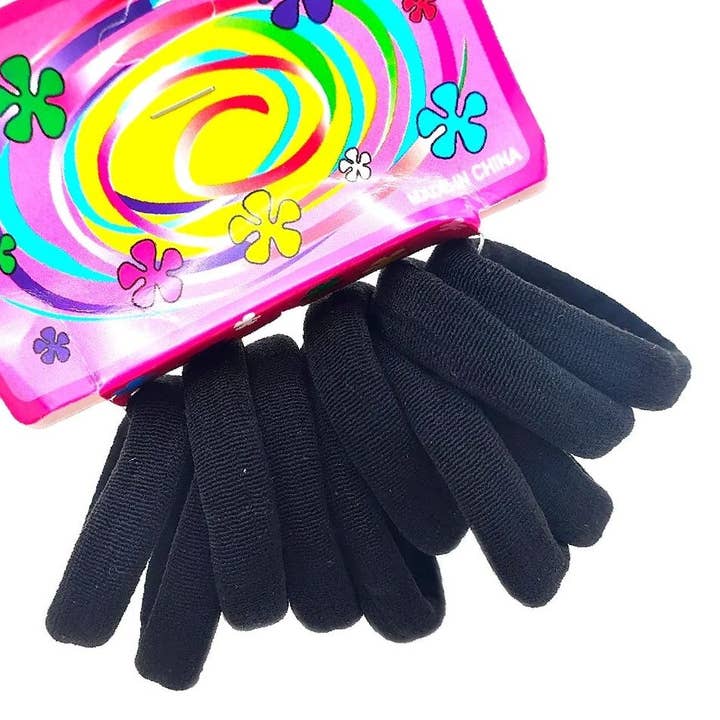 12 élastiques à cheveux sans couture noirs 10 pour la vente par Diacly