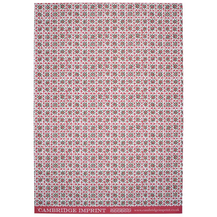 Cambridge Imprint - Wholesale Flat Wrap - Patterned Paper Alhambra Green and Pink