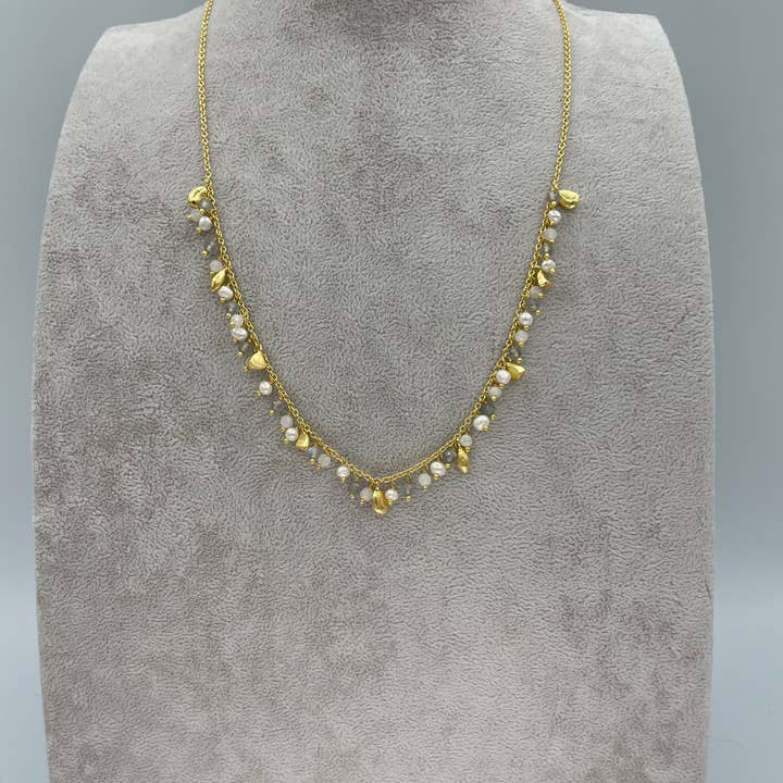 AJS Design Studio - Wholesale Link & Chain Necklace - Pearl and labradorite cluster necklace4