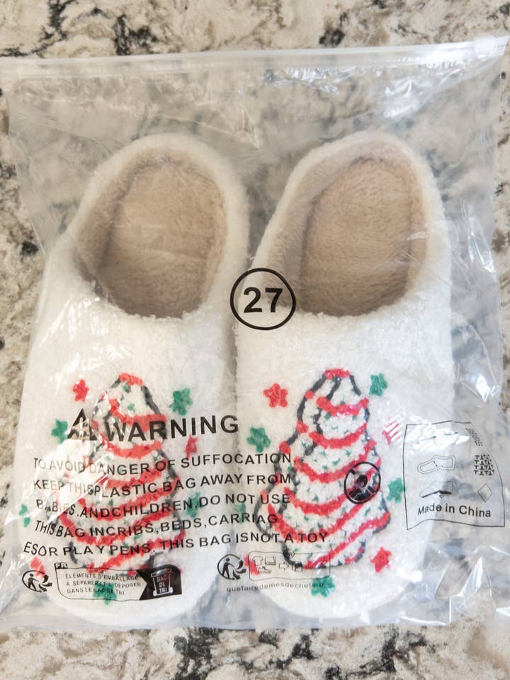 JILLIAN INK LLC - Wholesale Slippers - Women's - Christmas Tree Cake Slippers