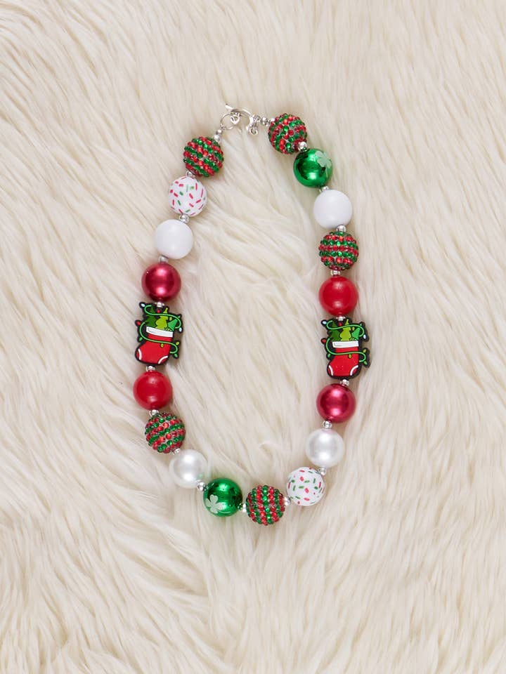 Stocking Ornaments Necklace for wholesale by Marie Nicole Clothing