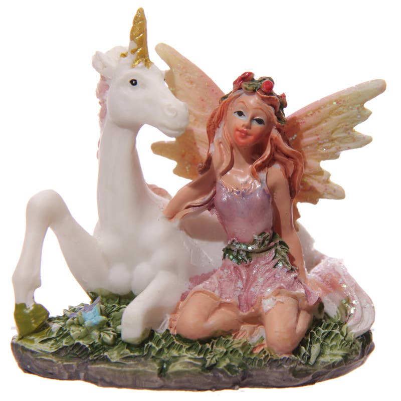 Puckator Ltd - Wholesale Ornament - Fairy & Unicorn World Figures3