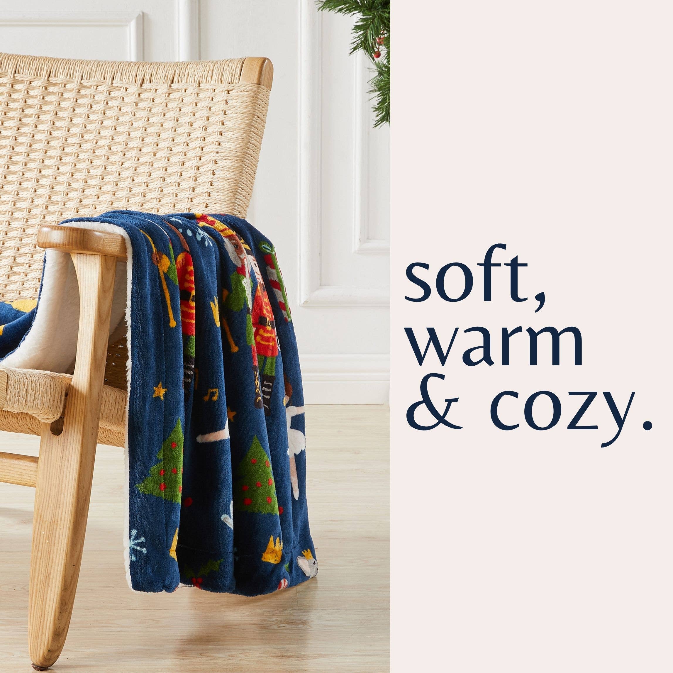 BH Collective - Wholesale Throw Blanket - Throw Blanket - Holiday Printed Sherpa - Esmay Collection40