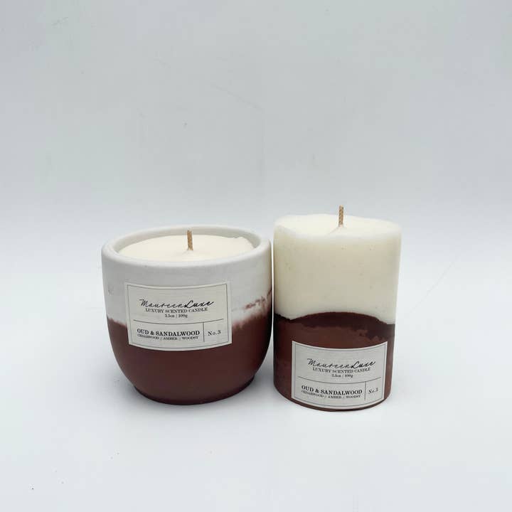 Maureen Luxe Studio – wholesale Pillar candle – Oud Pillar Candles5