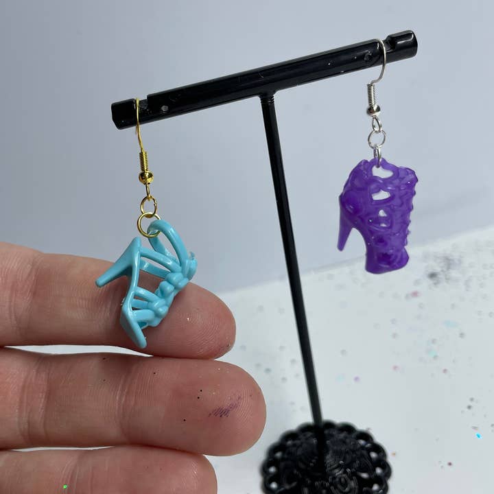 R59Creates – wholesale Dangle earrings – Cute Lil Barbie Doll Shoe Earrings! Available In 52 Different Types & Gold + Silver Normal Or Drop Chain Hardware!!5