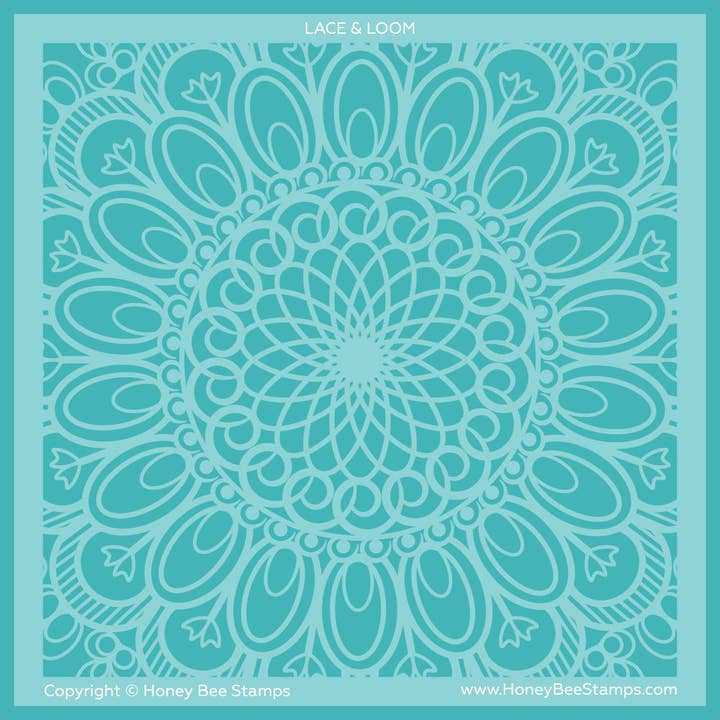 Honey Bee Stamps - Wholesale Stencil/craft die - Lace & Loom - 6"x6" Background Stencil