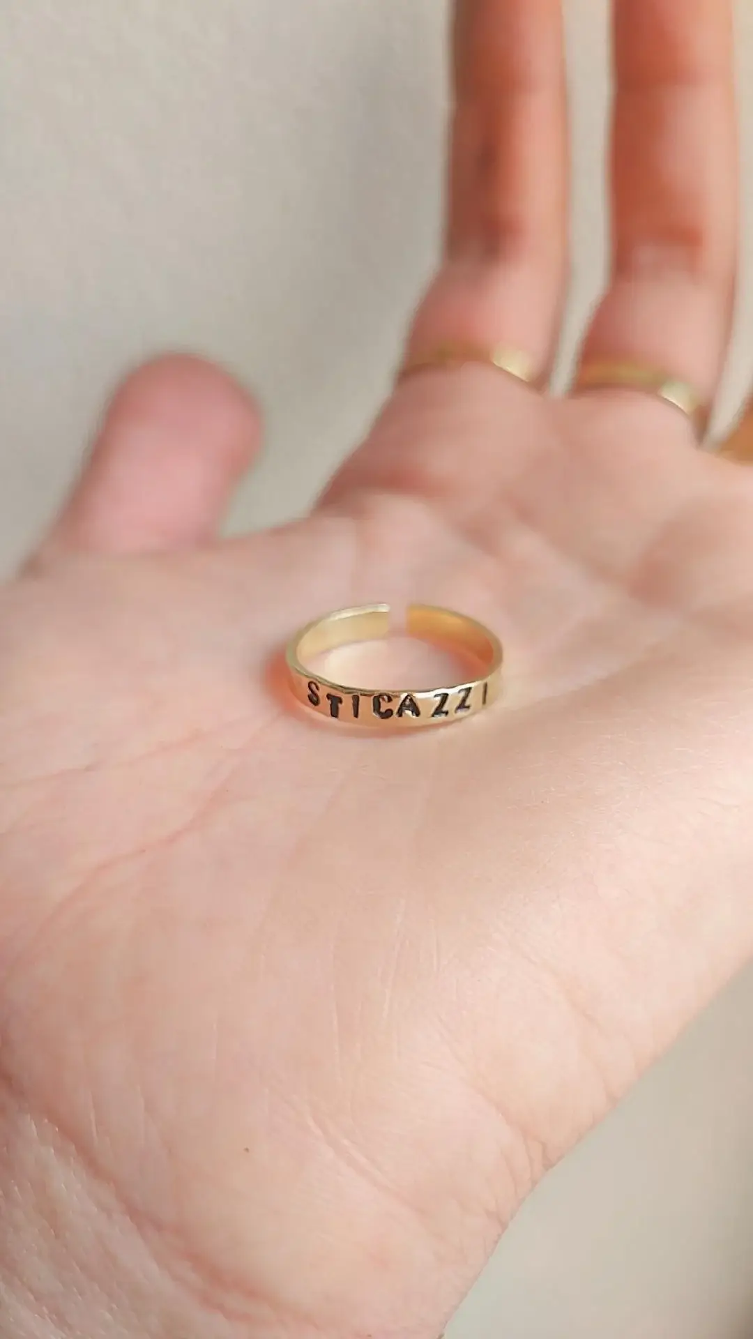 Loti jewels - Wholesale Band/Stacked Ring - ROSE RING IN BRASS WITH ENGRAVING5
