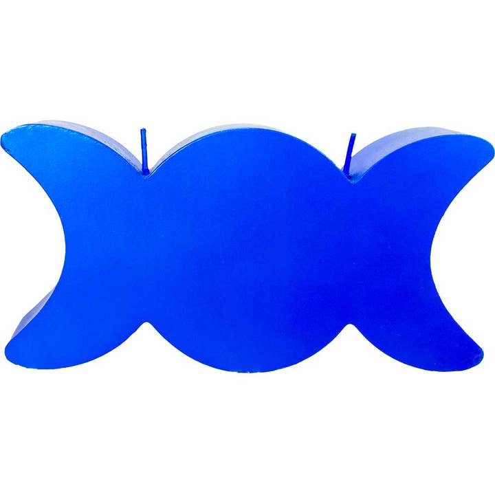 Kheops International – wholesale Novelty candle – Intention Candle - Triple Moon Pentacle Blue & Silver (Each)3