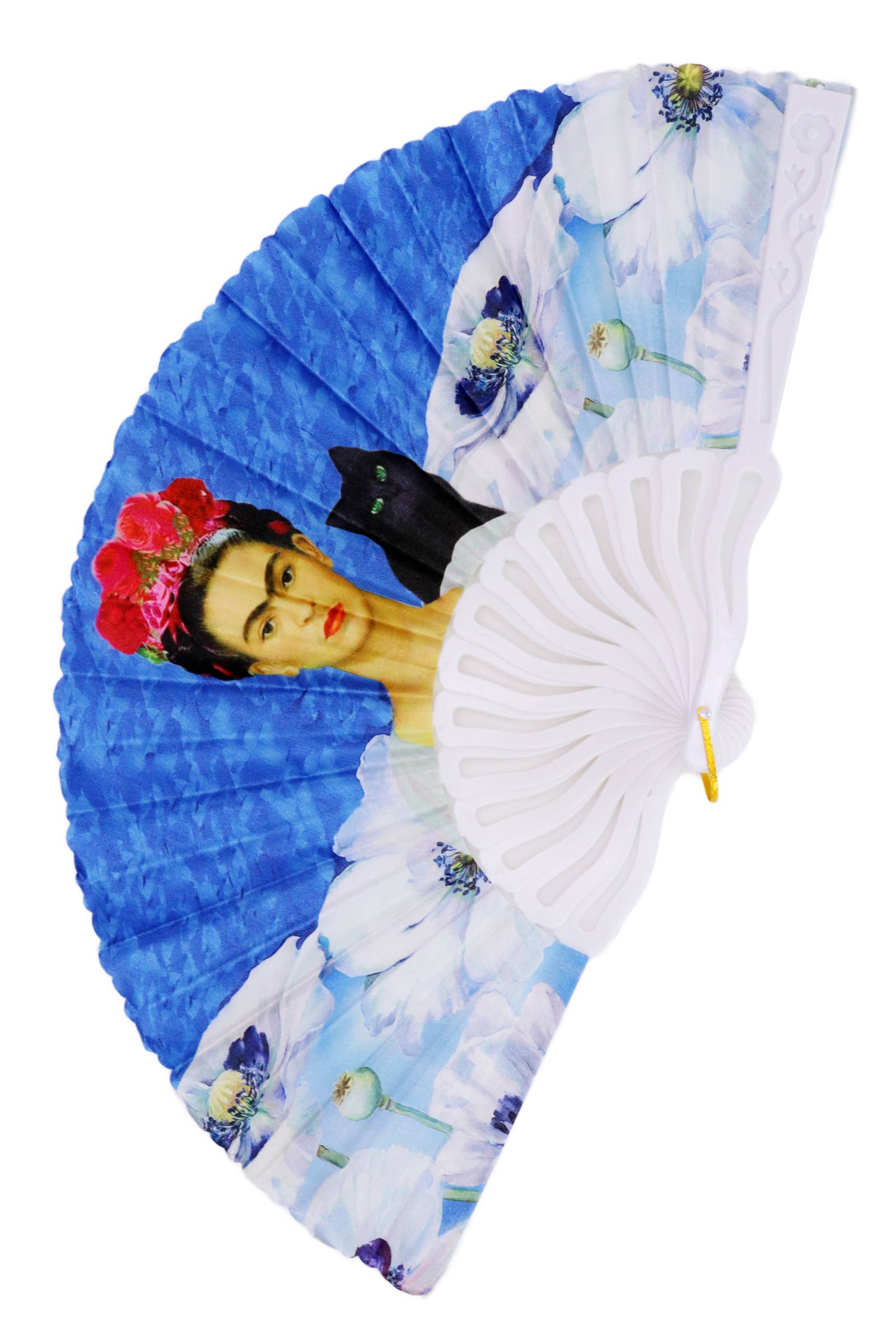 Cap Zone - Vente Éventail - Éventail pliant à main avec portrait inspiré de Frida Kahlo - lot de 127