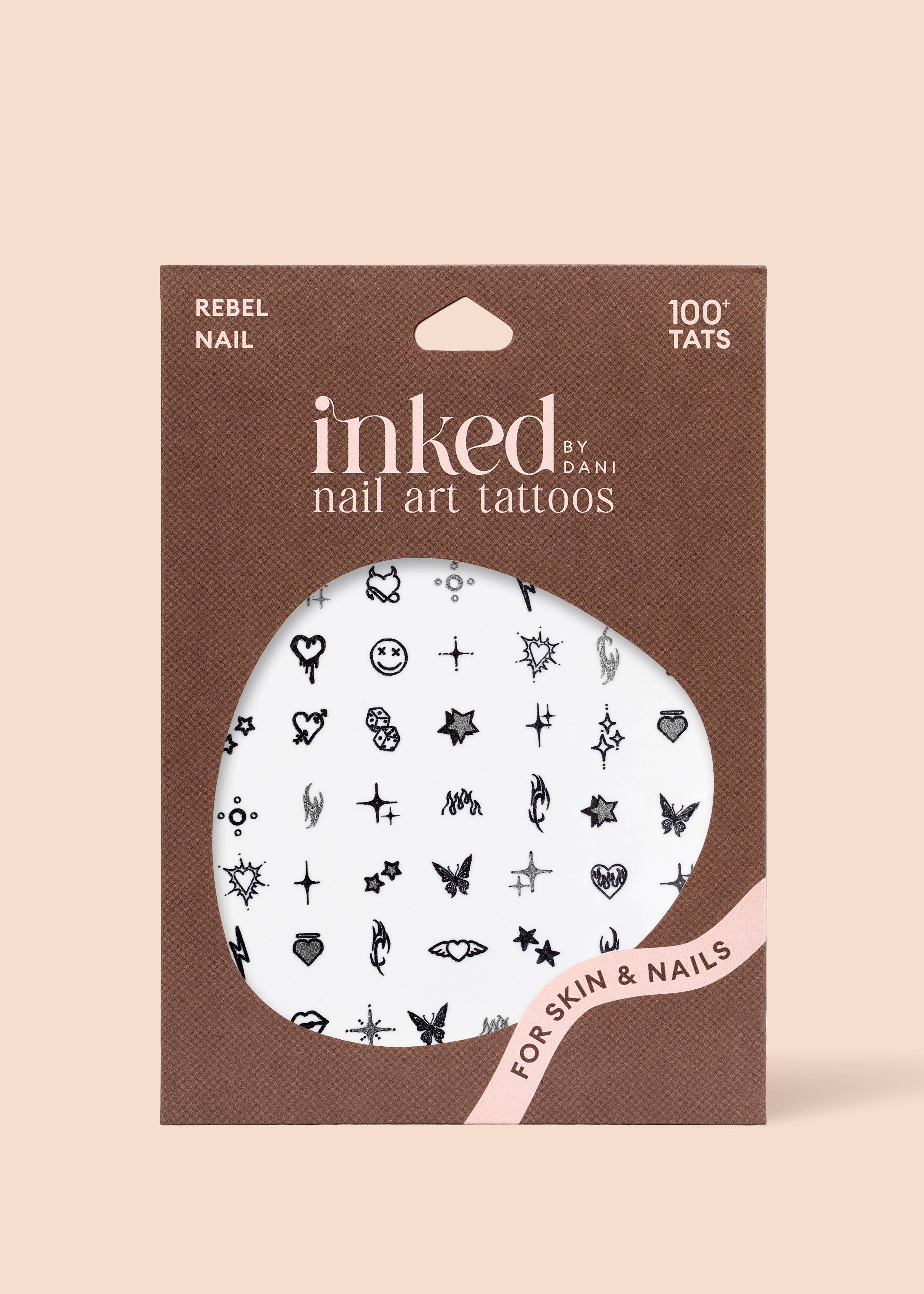 INKED by Dani - Wholesale Nail Art/Decal - Rebel Nail Art Temporary Tattoo Pack3