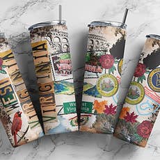 West Virginia State Tumbler 20 oz for wholesale by Countryside Savage