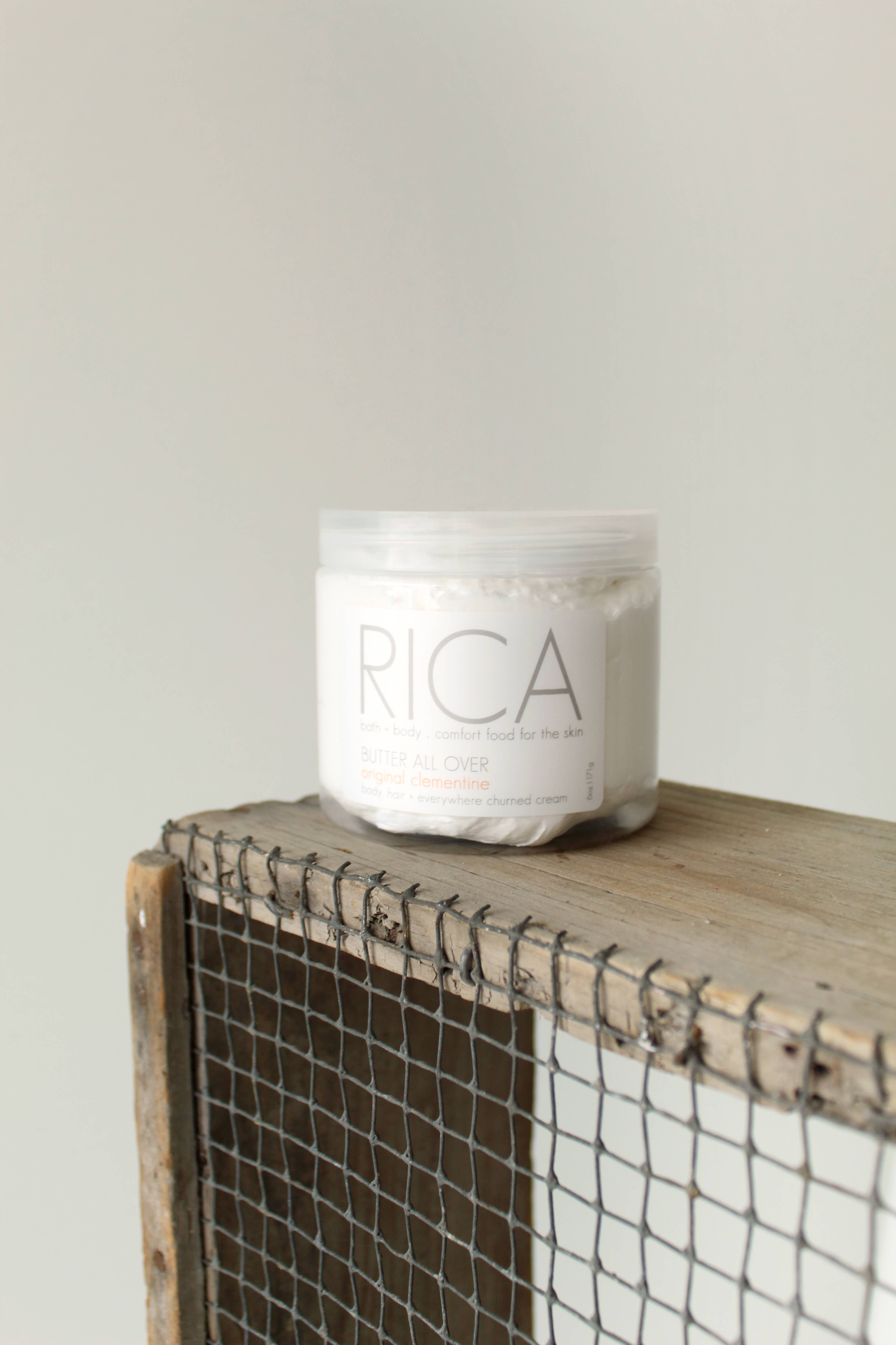 RICA bath + body - Wholesale Body Balm/Butter - Butter All Over, 6 oz, Original Clementine1