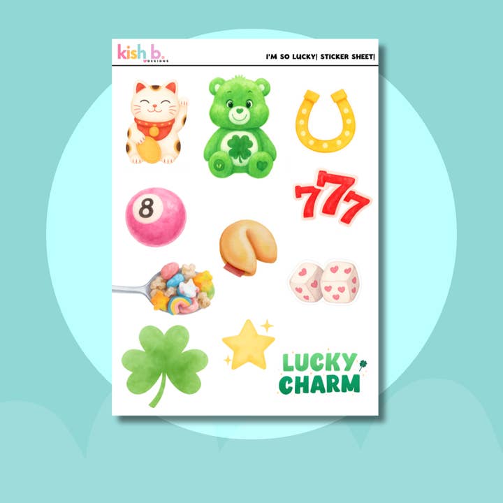 Je suis tellement chanceux |Journal| Feuille d'autocollants pour la vente par Kish B. Designs