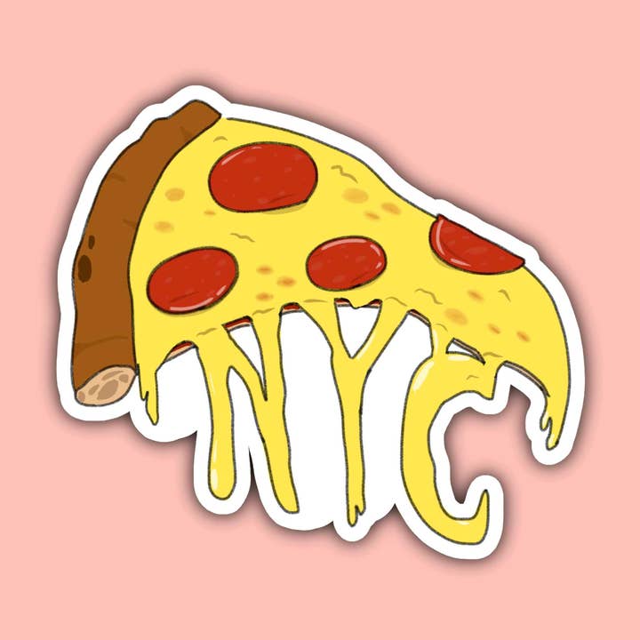 NYC New York City Pizza Sticker for wholesale by Noellita Bonita