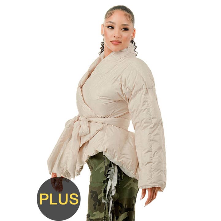 Ariel USA - Wholesale Jacket - Women's - Chic Flare Puffer Wrap for Bold Looks
