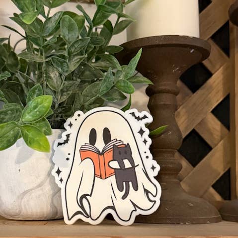 Briar layne - Wholesale Decorative Tabletop Object - Halloween Ghost Bookish Shelf Sitter Decor 0