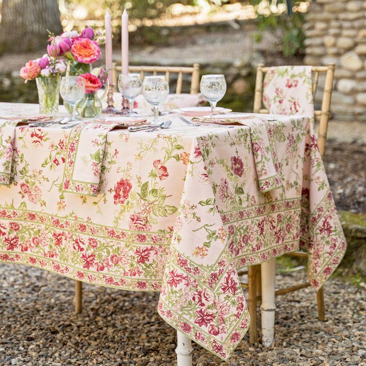 Milene Tablecloth - Rose for wholesale by April Cornell