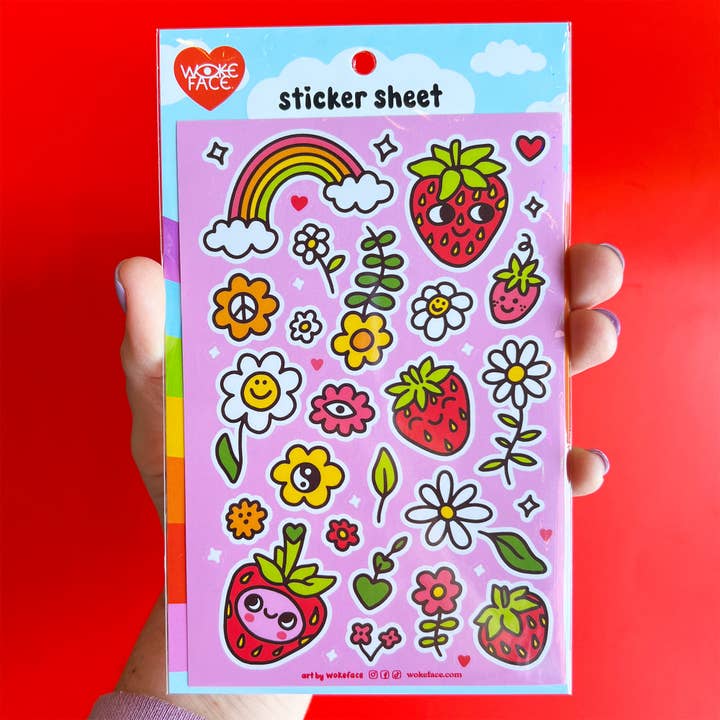 Sticker Sheet - Strawbebby for wholesale by Wokeface