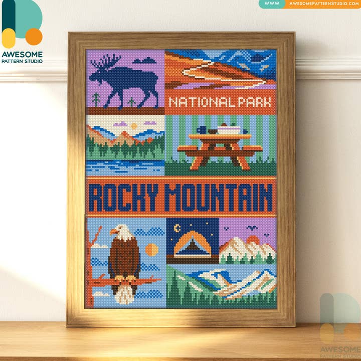 Rocky Mountain National Park, Diamond Painting Kit - 120x162 for wholesale by Awesome Pattern Studio