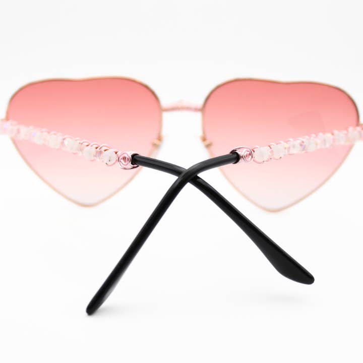 Born to Roam Trading Post - Wholesale Sunglasses - Women's - Heart-Shaped Sunglasses with Rose Quartz6