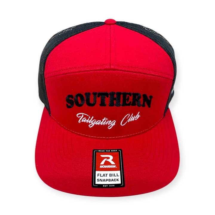 Southern Tailgating Club - Richardson 168 Zeven Panel Trucker Pet voor wholesale door Horizon Hat Co.