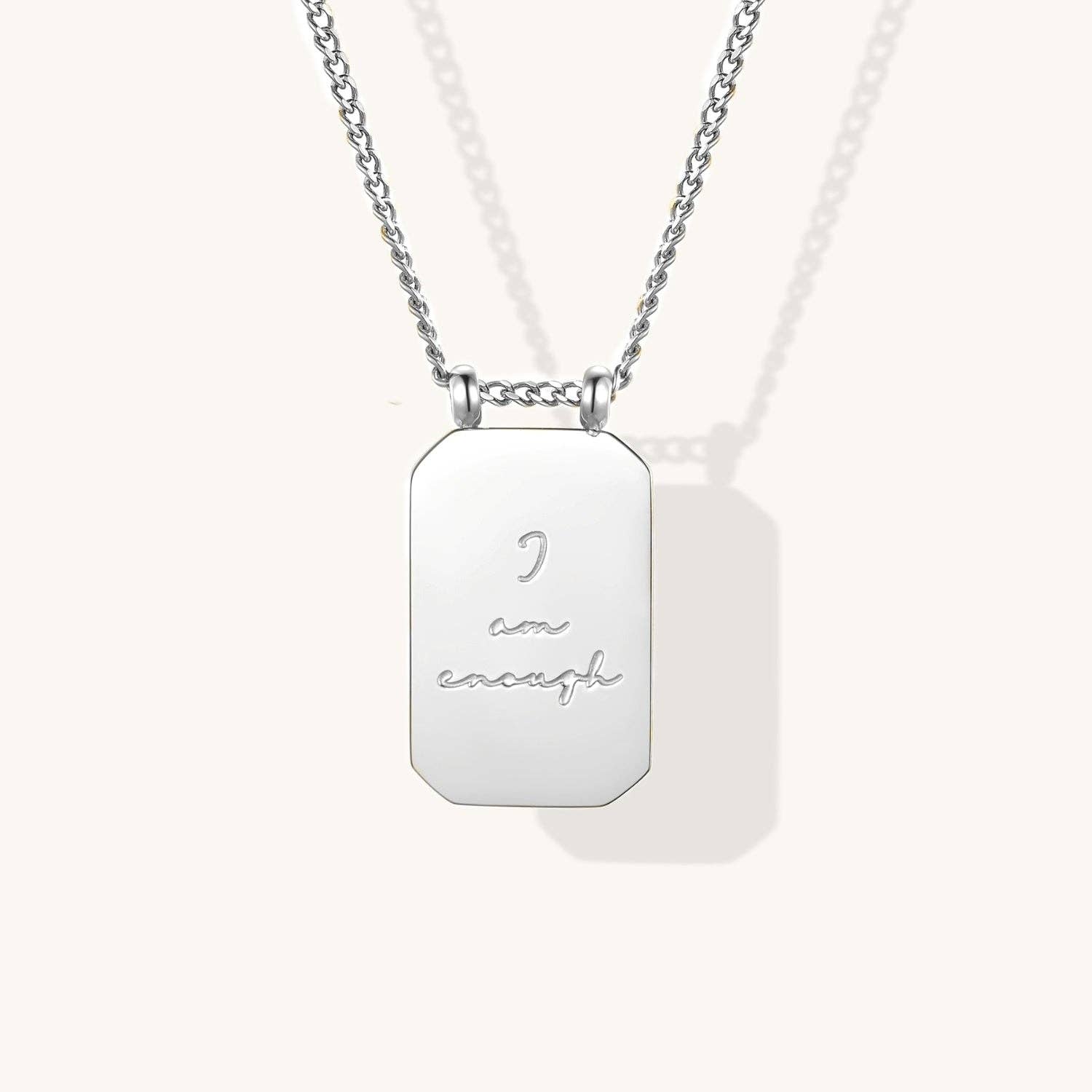 MantraBand - Wholesale Pendant/Charm Necklace - I Am Enough - 18k Gold-Dipped necklace1