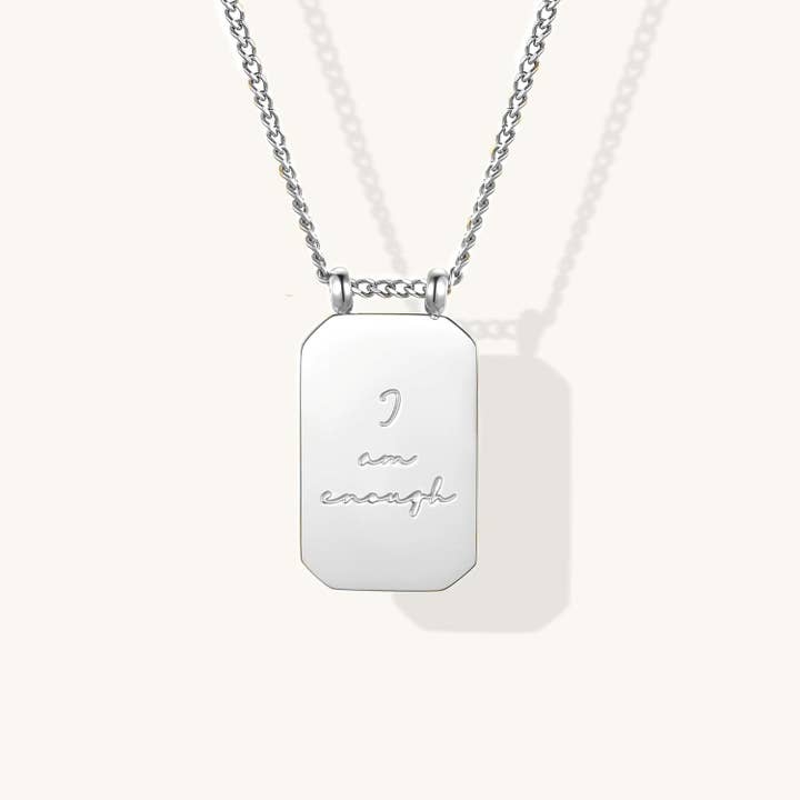 MantraBand - Wholesale Pendant/Charm Necklace - I Am Enough - 18k Gold-Dipped necklace1