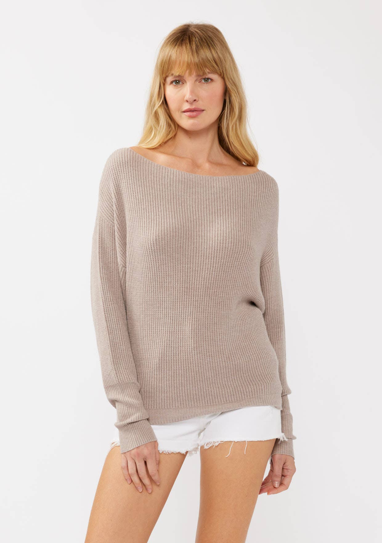 Lovestitch - Vente Pull en maille – femme - Pull en tricot gaufré à manches longues54