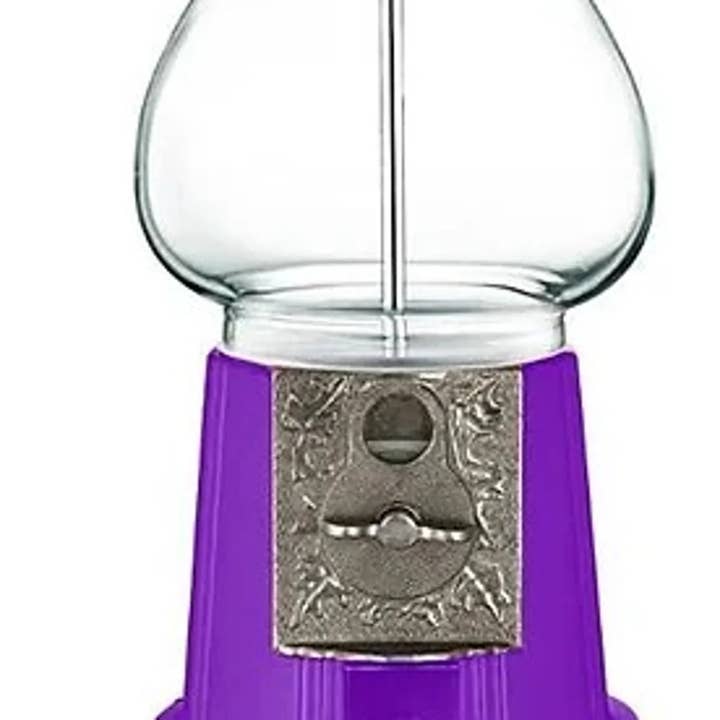 The Buyers Emporium – wholesale Chewing gum – Purple King 15" Tall Classic Gumball/Candy Machine with 1 lb